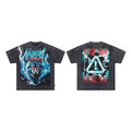 First Row “Defense Team / Warning” Wolf & Lightning Vintage Tee
